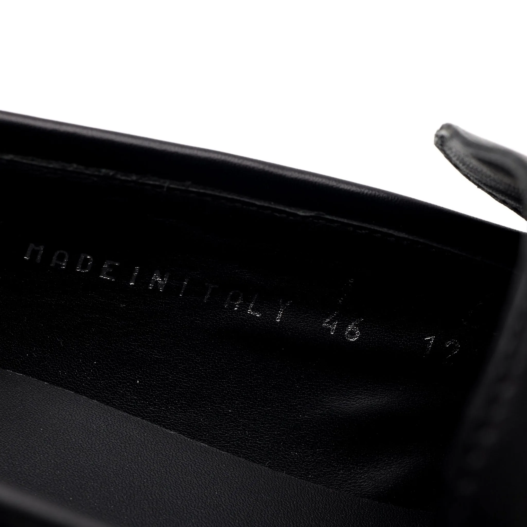 'Downing' Black Leather Loafers UK 12 G