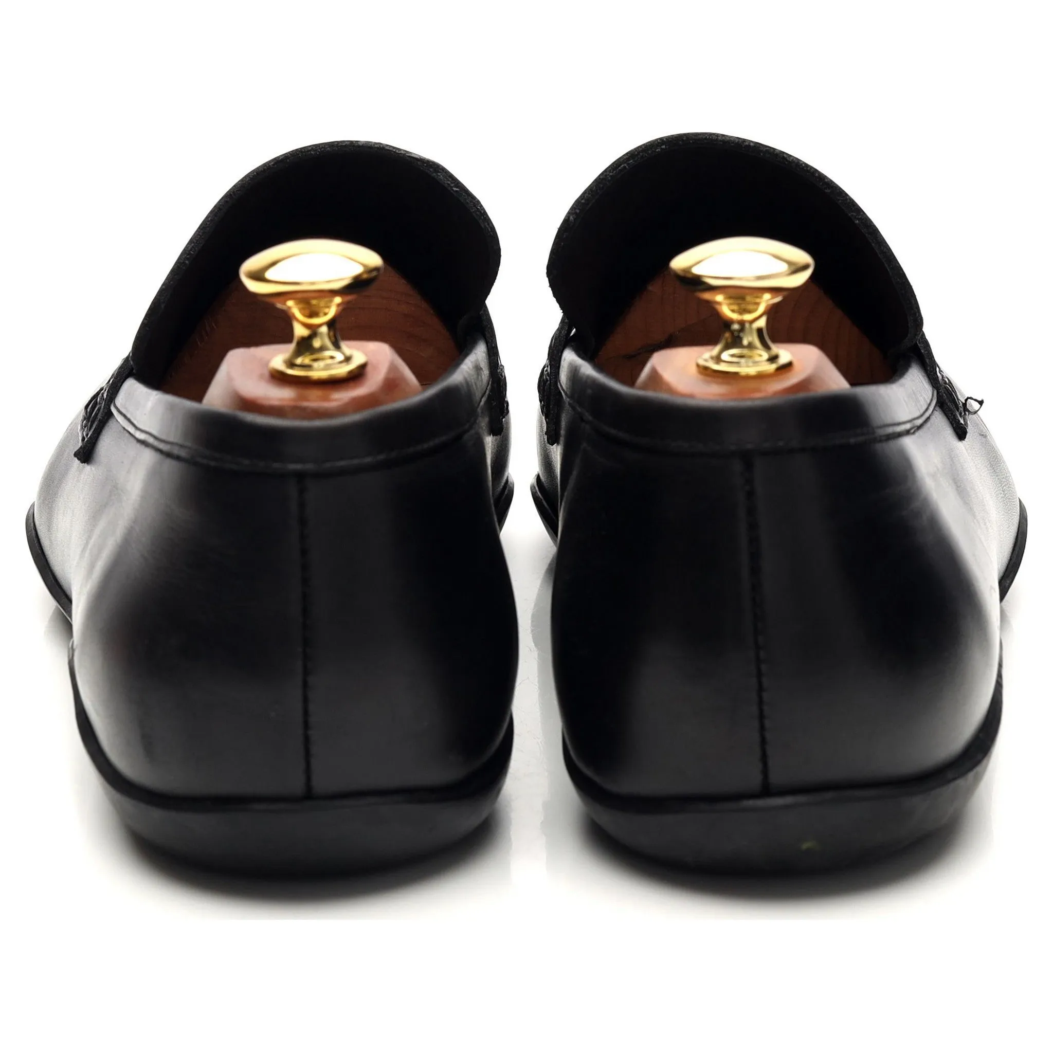 'Downing' Black Leather Loafers UK 9.5 G