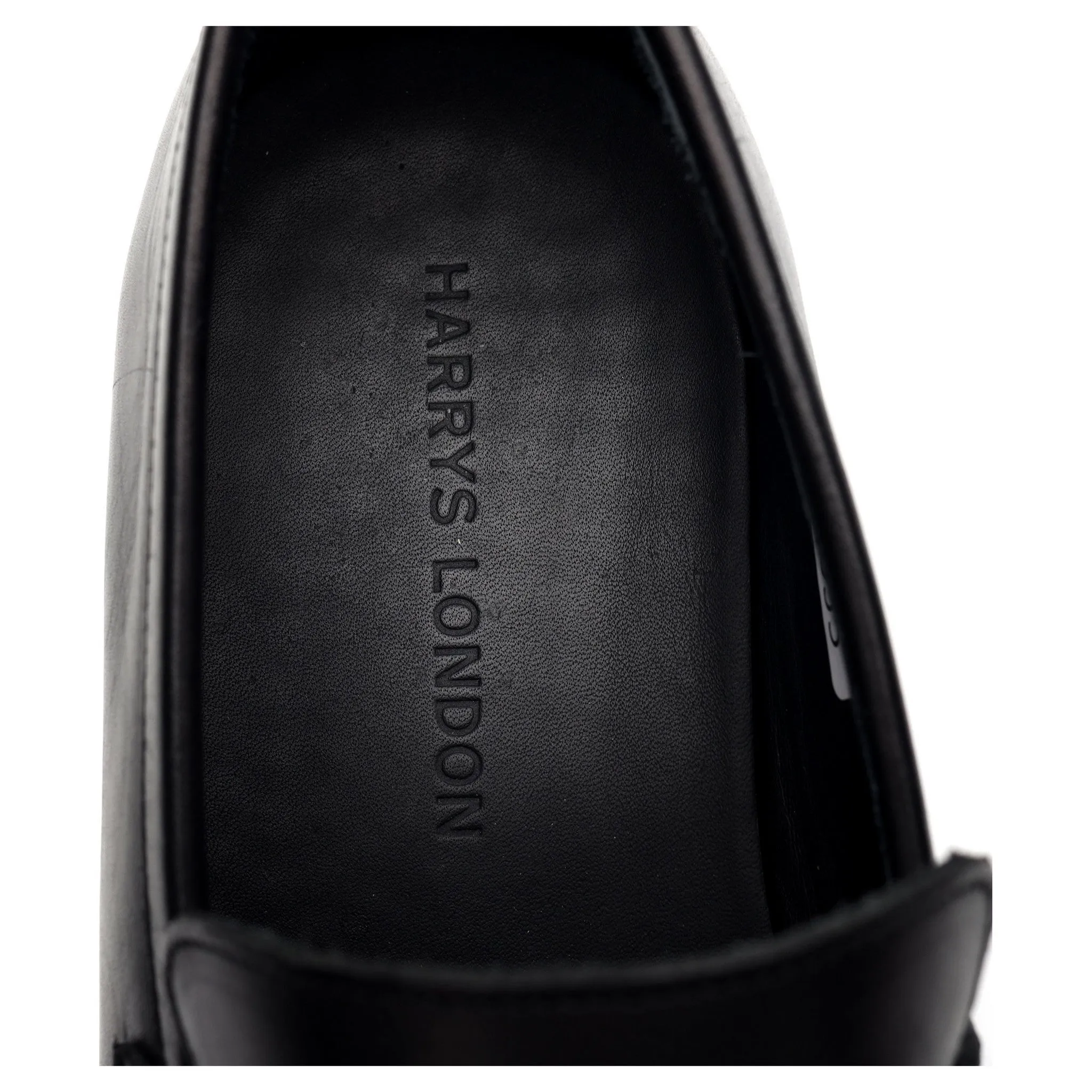 'Downing' Black Leather Loafers UK 9.5 G