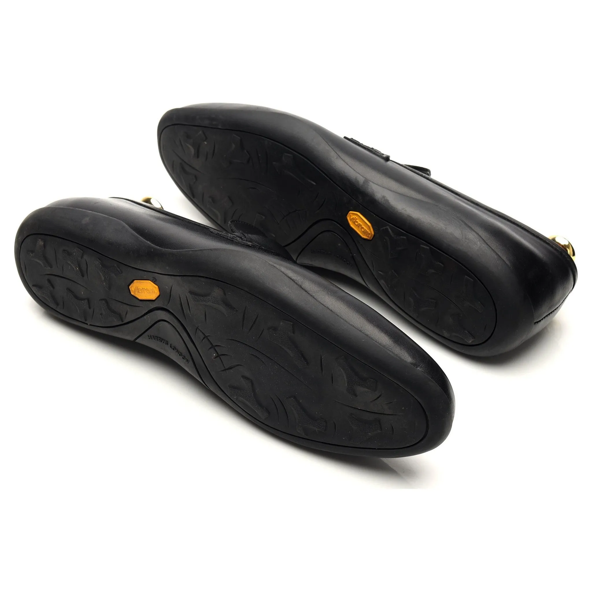 'Downing' Black Leather Loafers UK 9.5 G