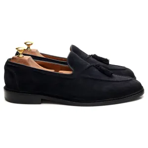 'Elton' Navy Blue Suede Tassel Loafers UK 10.5