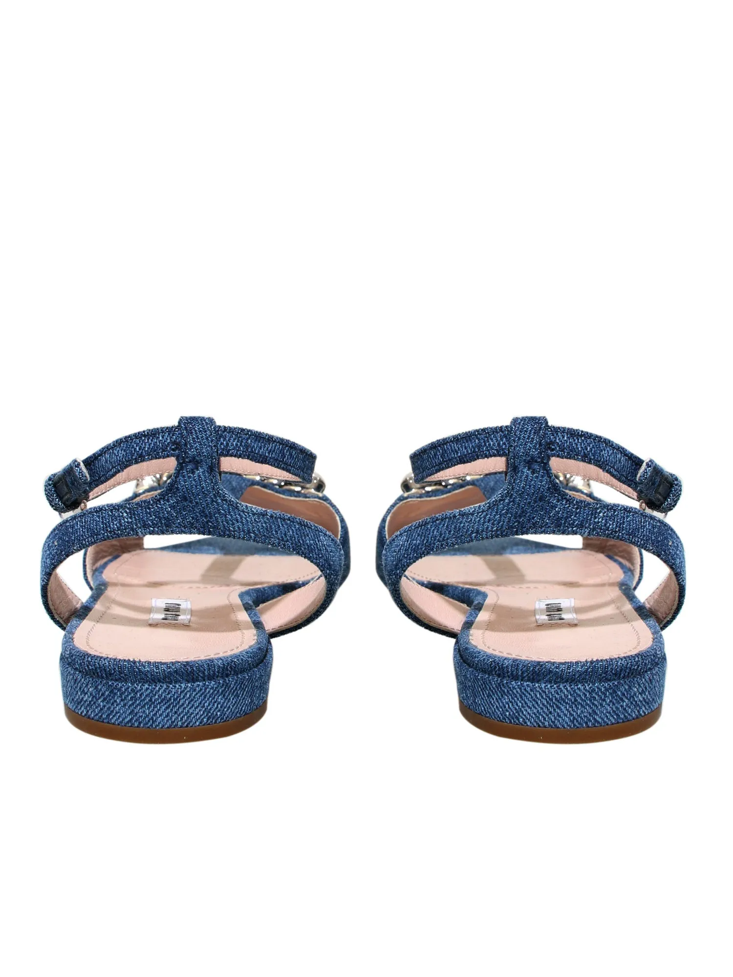Embellished Denim Sandals
