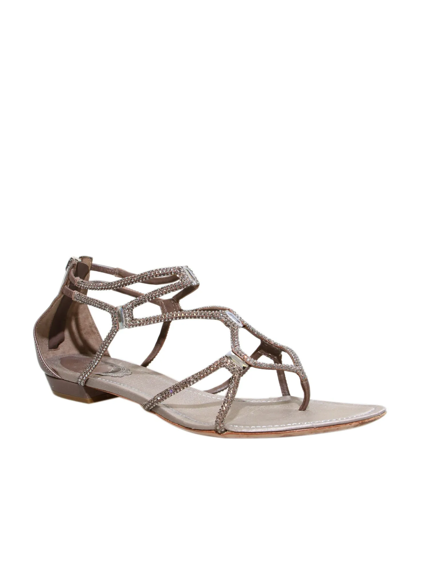 Embellished Leather Sandals