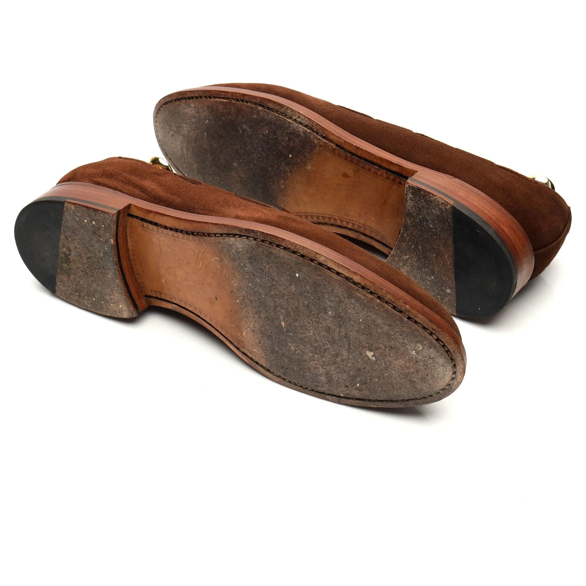 'Finchley' Brown Suede Tassel Loafers UK 10.5 F