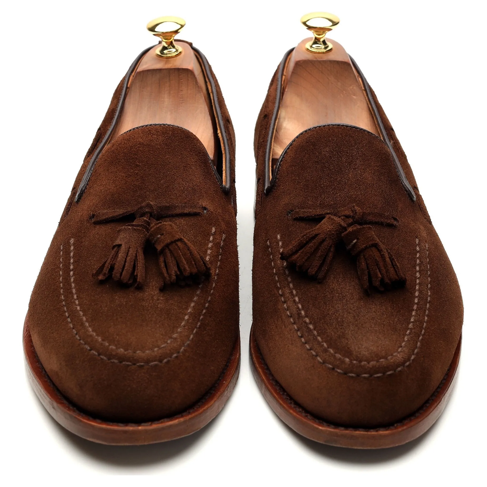'Finchley' Brown Suede Tassel Loafers UK 10.5 F