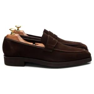 'George' Dark Brown Suede Loafers UK 8 E