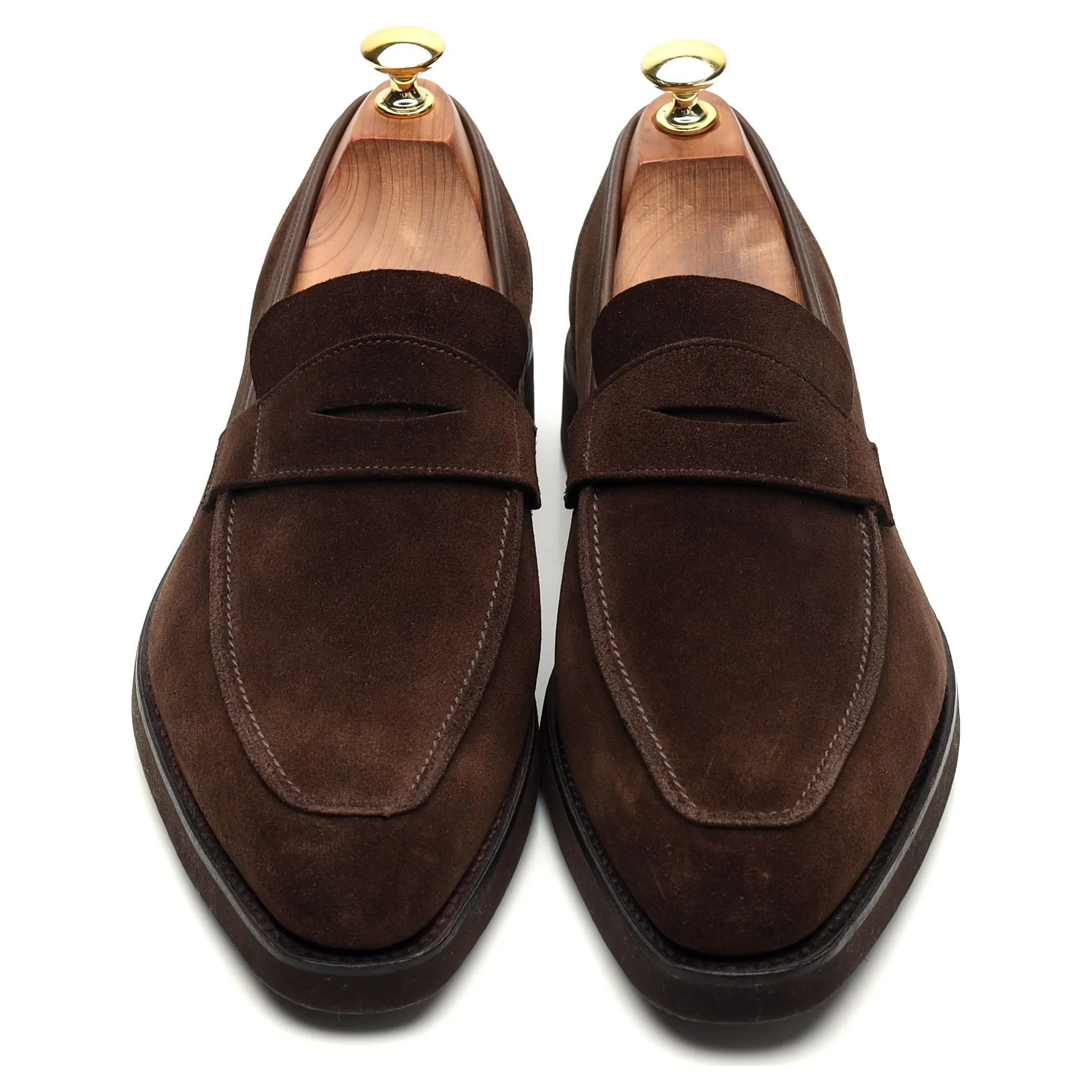 'George' Dark Brown Suede Loafers UK 8 E