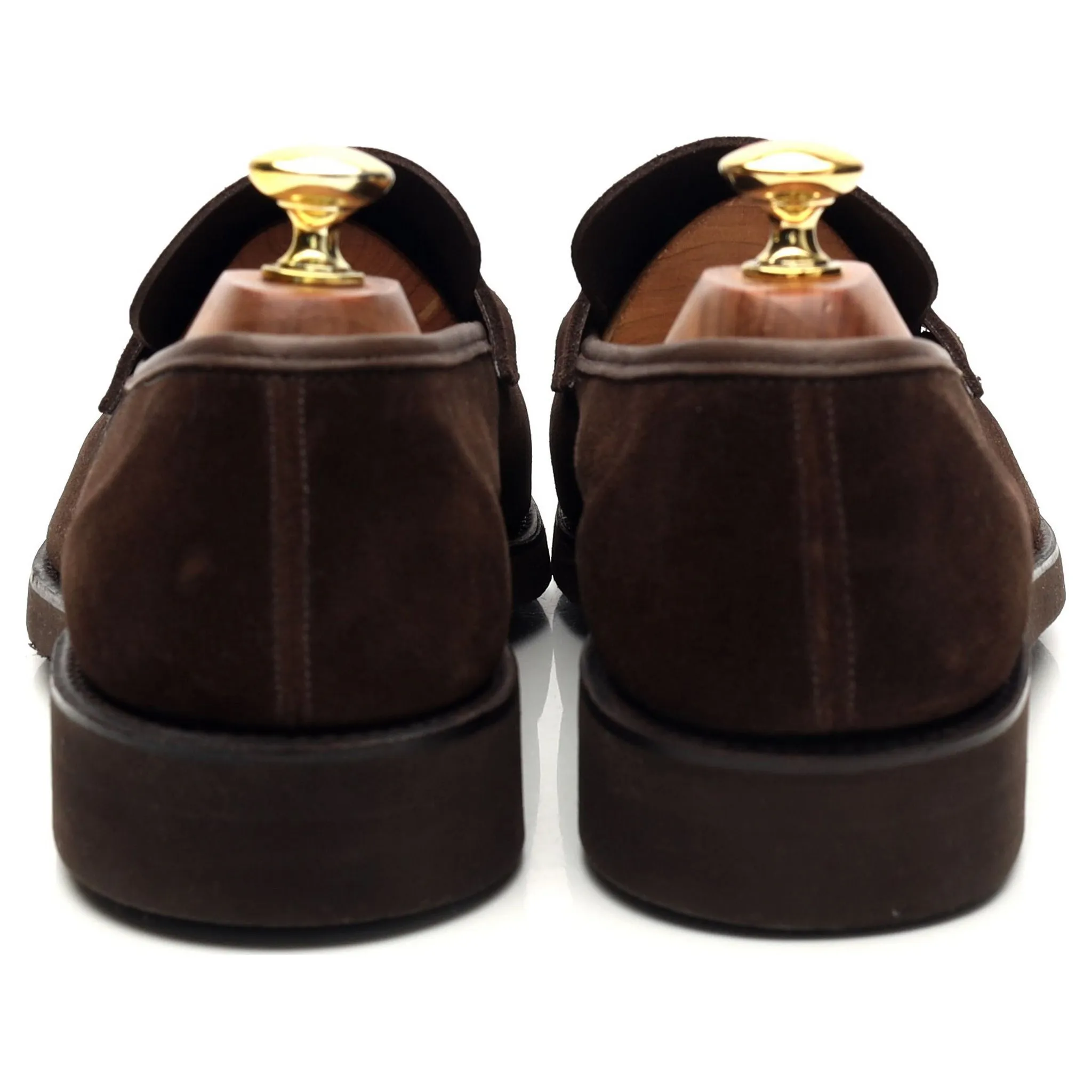 'George' Dark Brown Suede Loafers UK 8 E