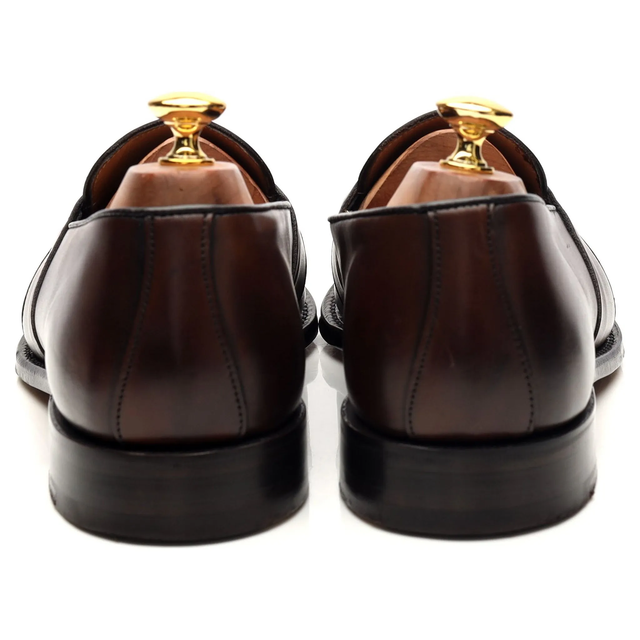 'Gracechurch' Dark Brown Leather Loafers UK 10 F