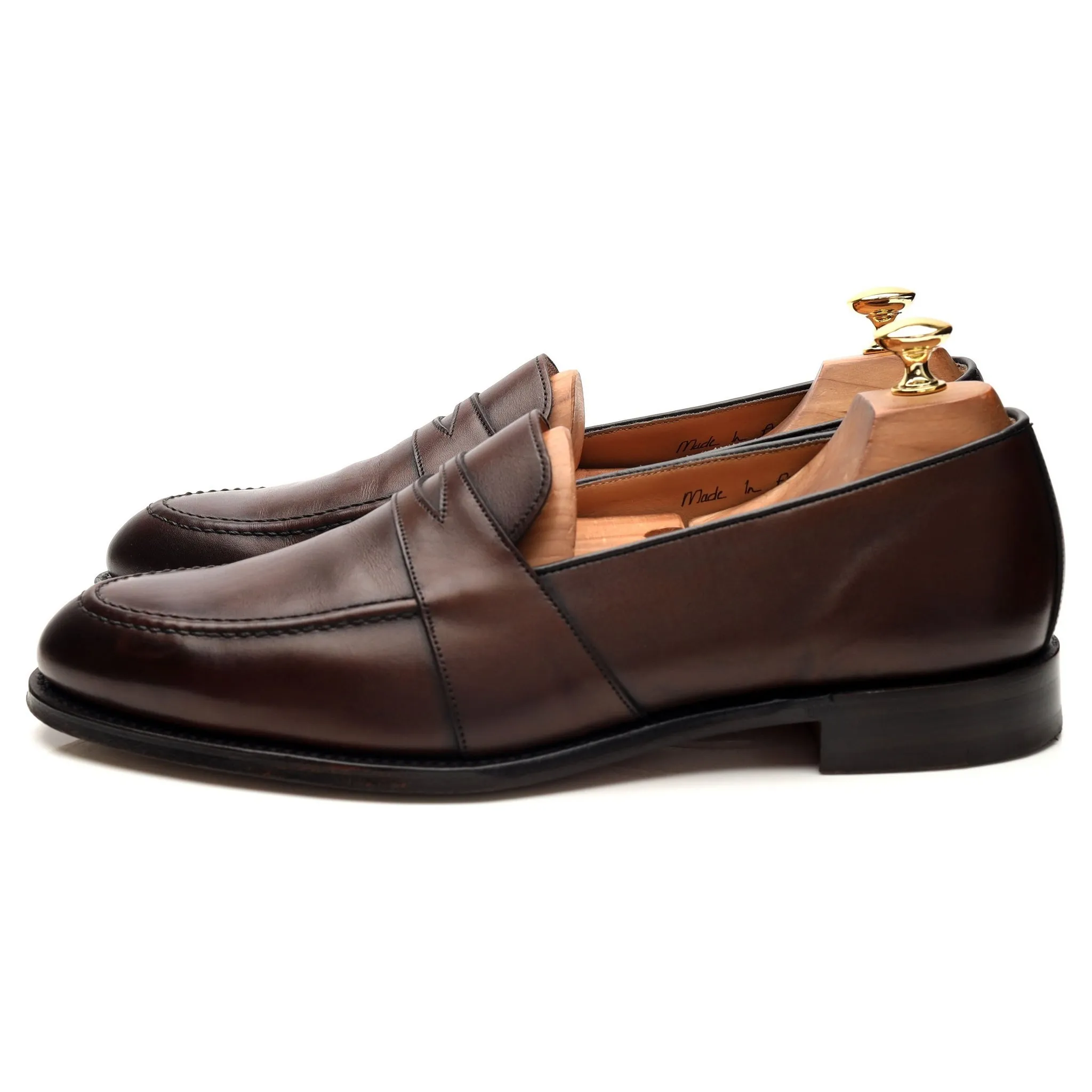 'Gracechurch' Dark Brown Leather Loafers UK 10 F