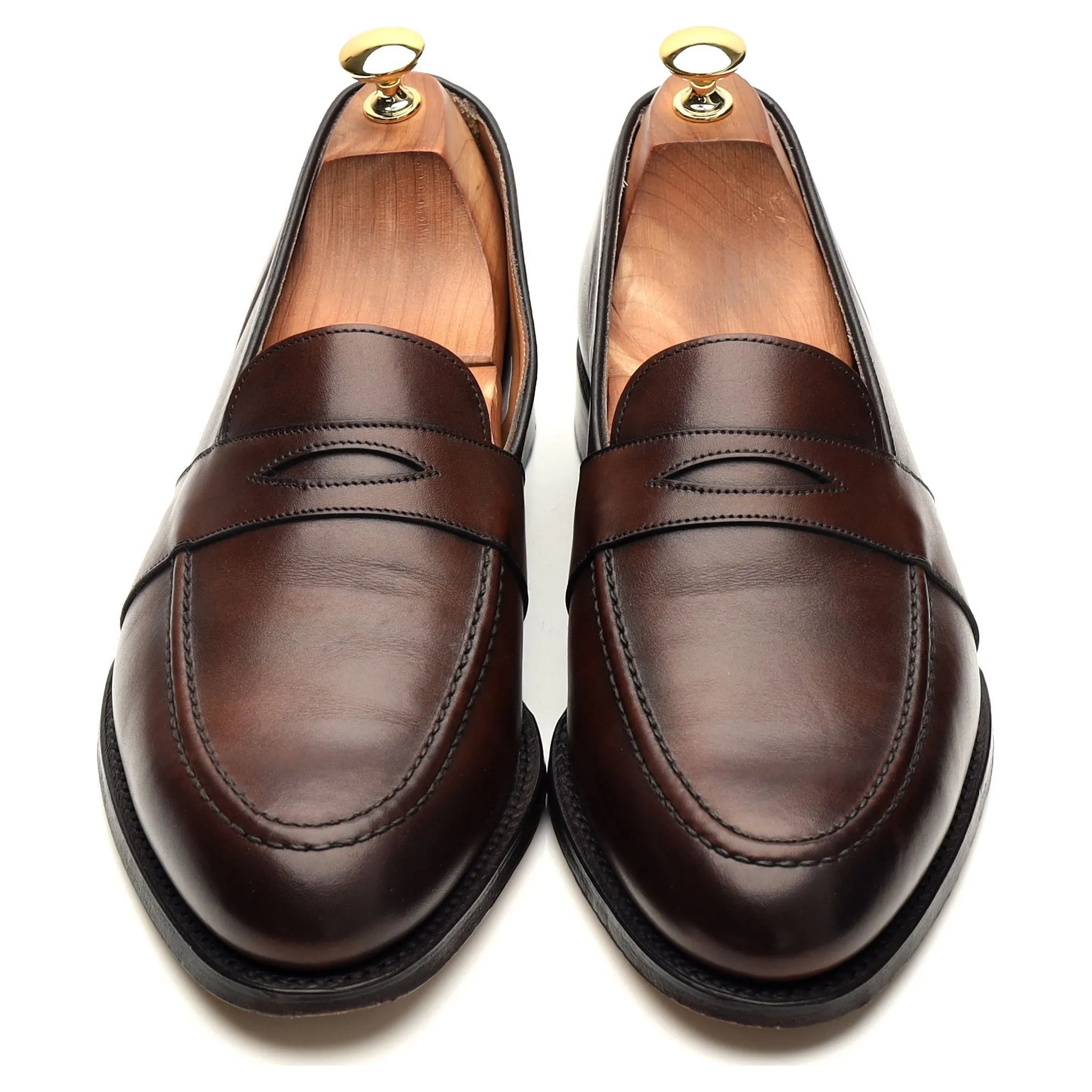 'Gracechurch' Dark Brown Leather Loafers UK 10 F