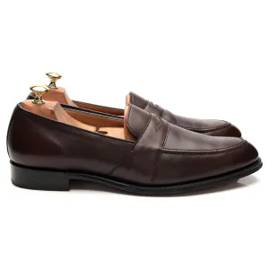 'Gracechurch' Dark Brown Leather Loafers UK 10.5 F
