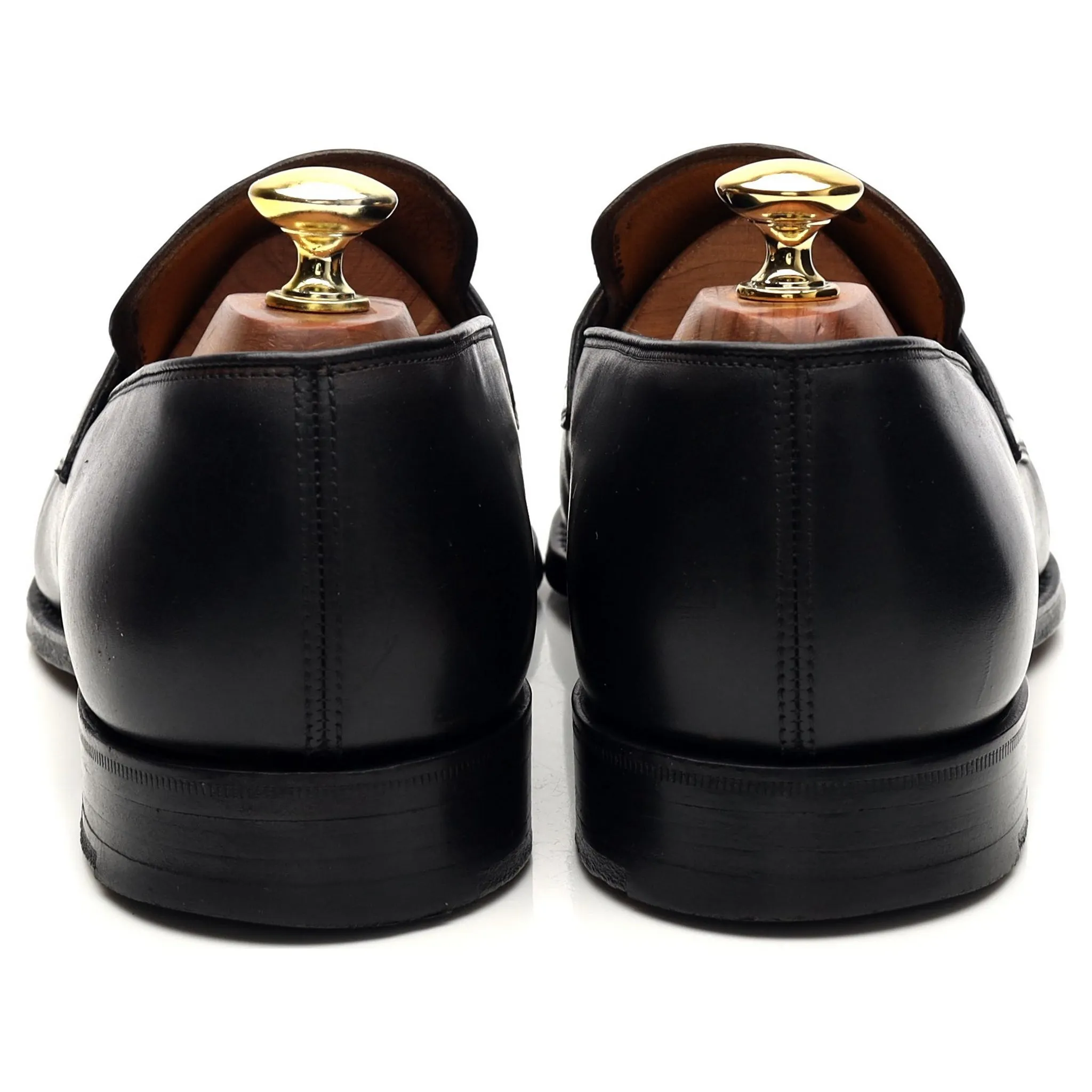 'Hertford' Black Leather Loafers UK 8 G