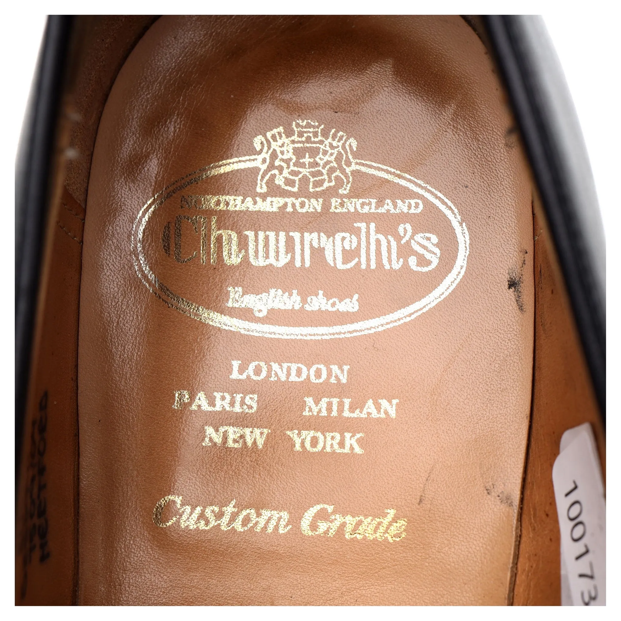'Hertford' Black Leather Loafers UK 8 G
