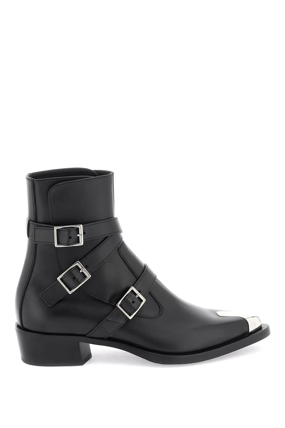 'PUNK' BOOTS WITH THREE BUCKLES