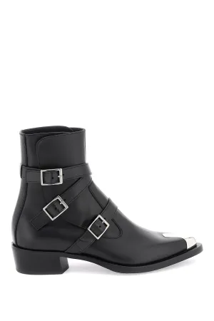 'PUNK' BOOTS WITH THREE BUCKLES