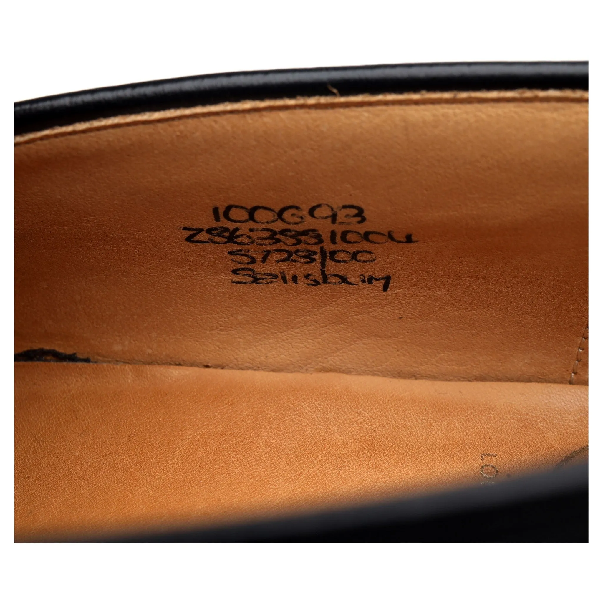 'Salisbury' Black Leather Loafers UK 10 G
