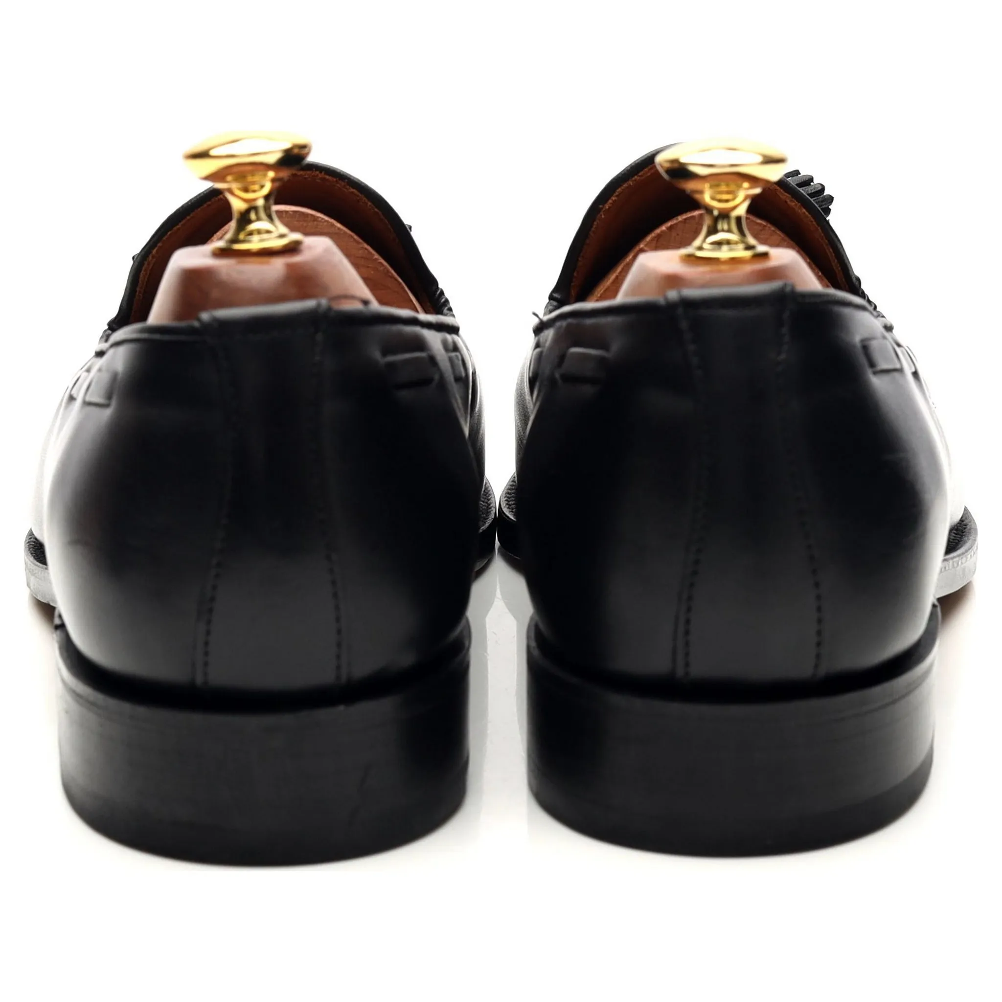 Shipton & Heneage 'Finchley' Black Leather Tassel Loafers UK 9.5 F