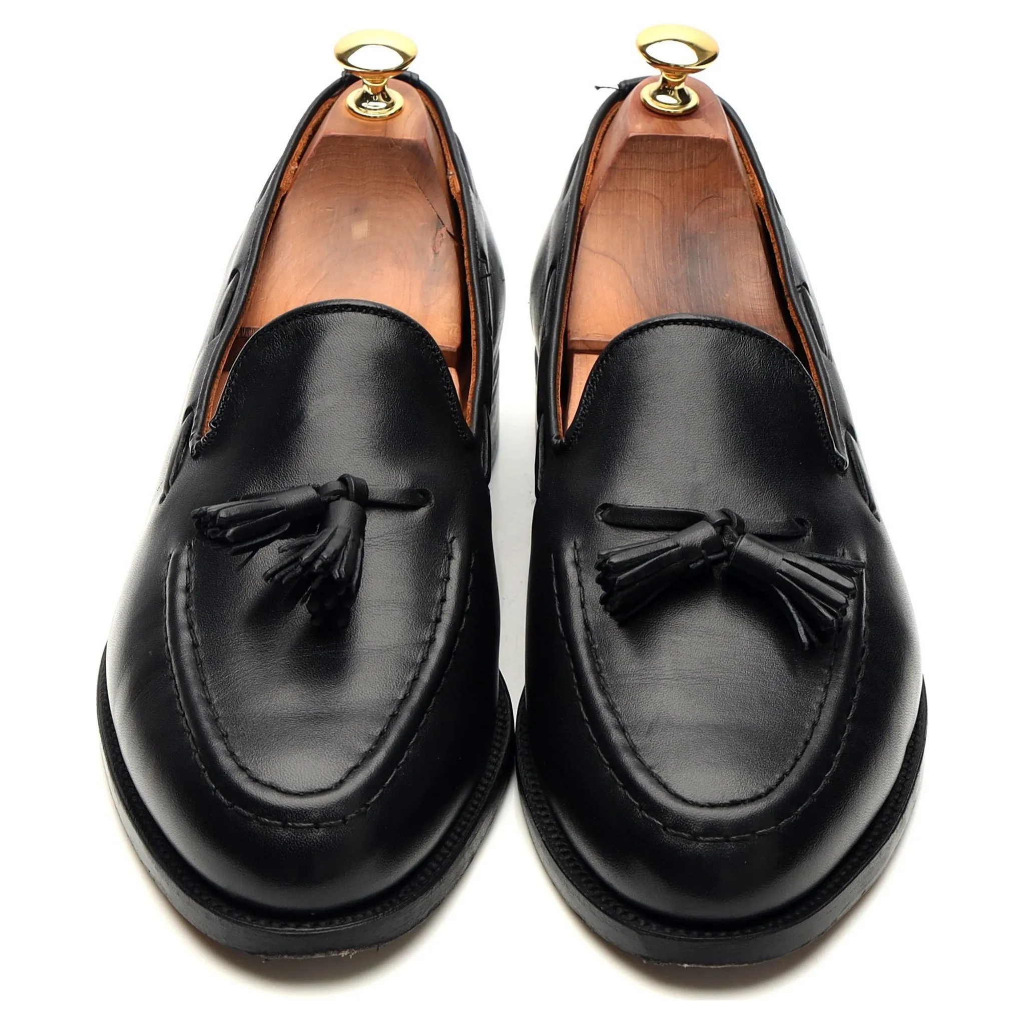 Shipton & Heneage 'Finchley' Black Leather Tassel Loafers UK 9.5 F