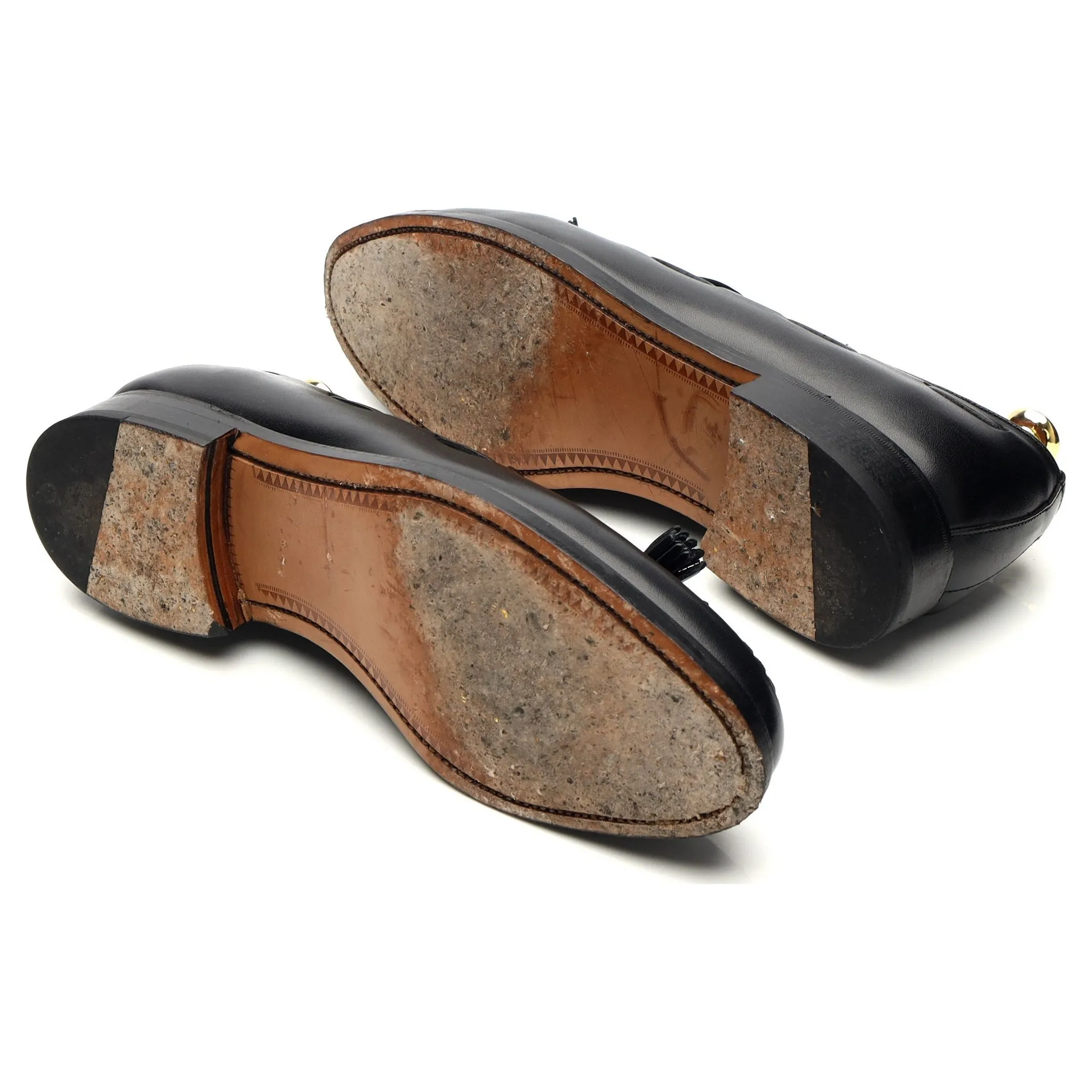 Shipton & Heneage 'Finchley' Black Leather Tassel Loafers UK 9.5 F