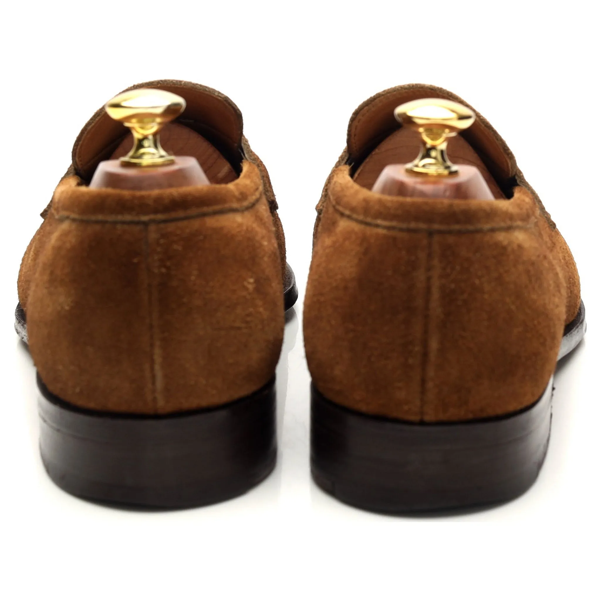 Snuff Brown Suede Penny Loafers UK 8