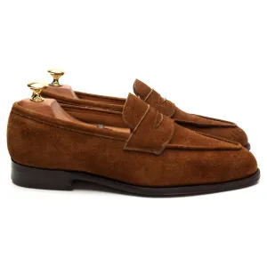 Snuff Brown Suede Penny Loafers UK 8