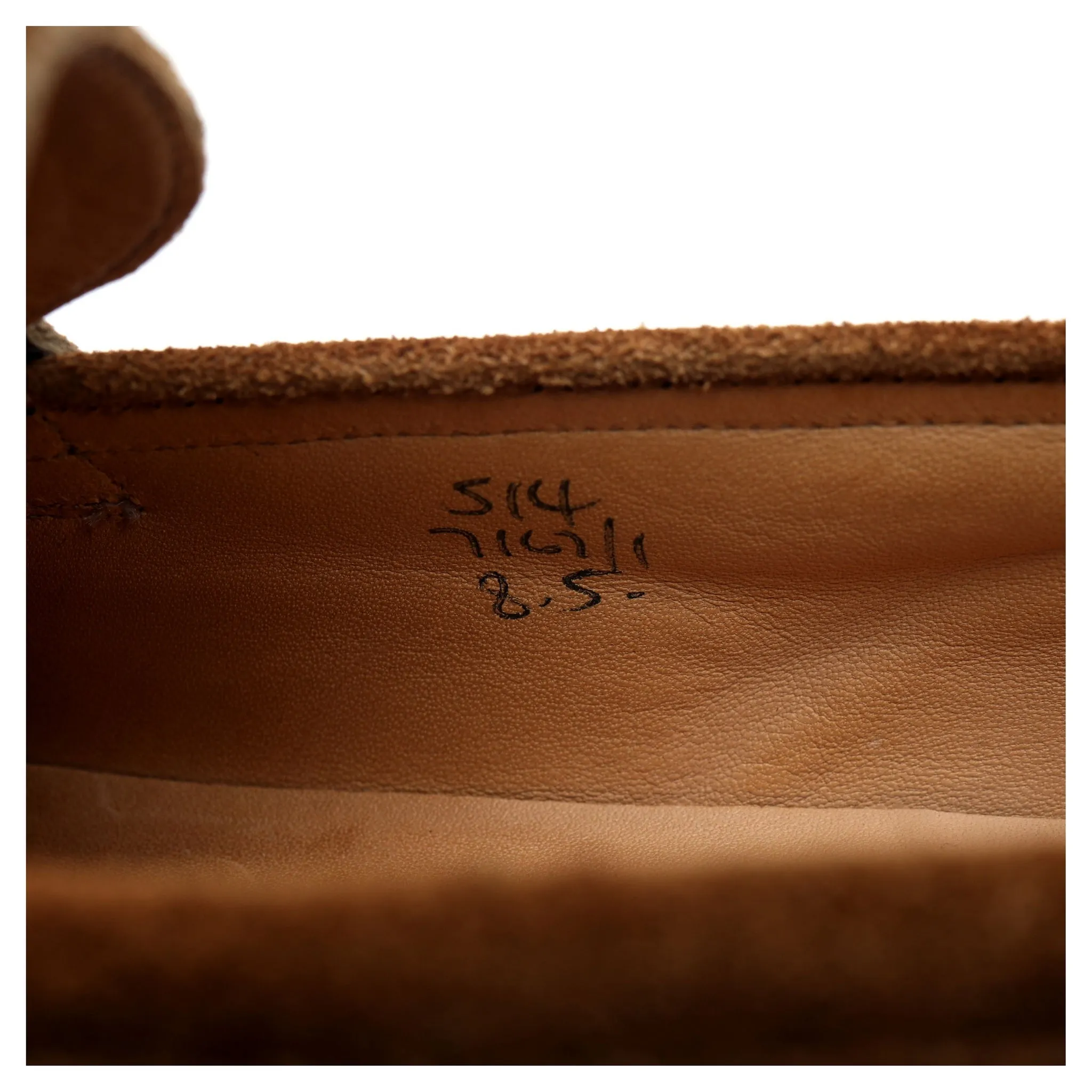 Snuff Brown Suede Penny Loafers UK 8
