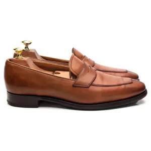'Soho' Tan Brown Leather Split Toe Loafers UK 7 E