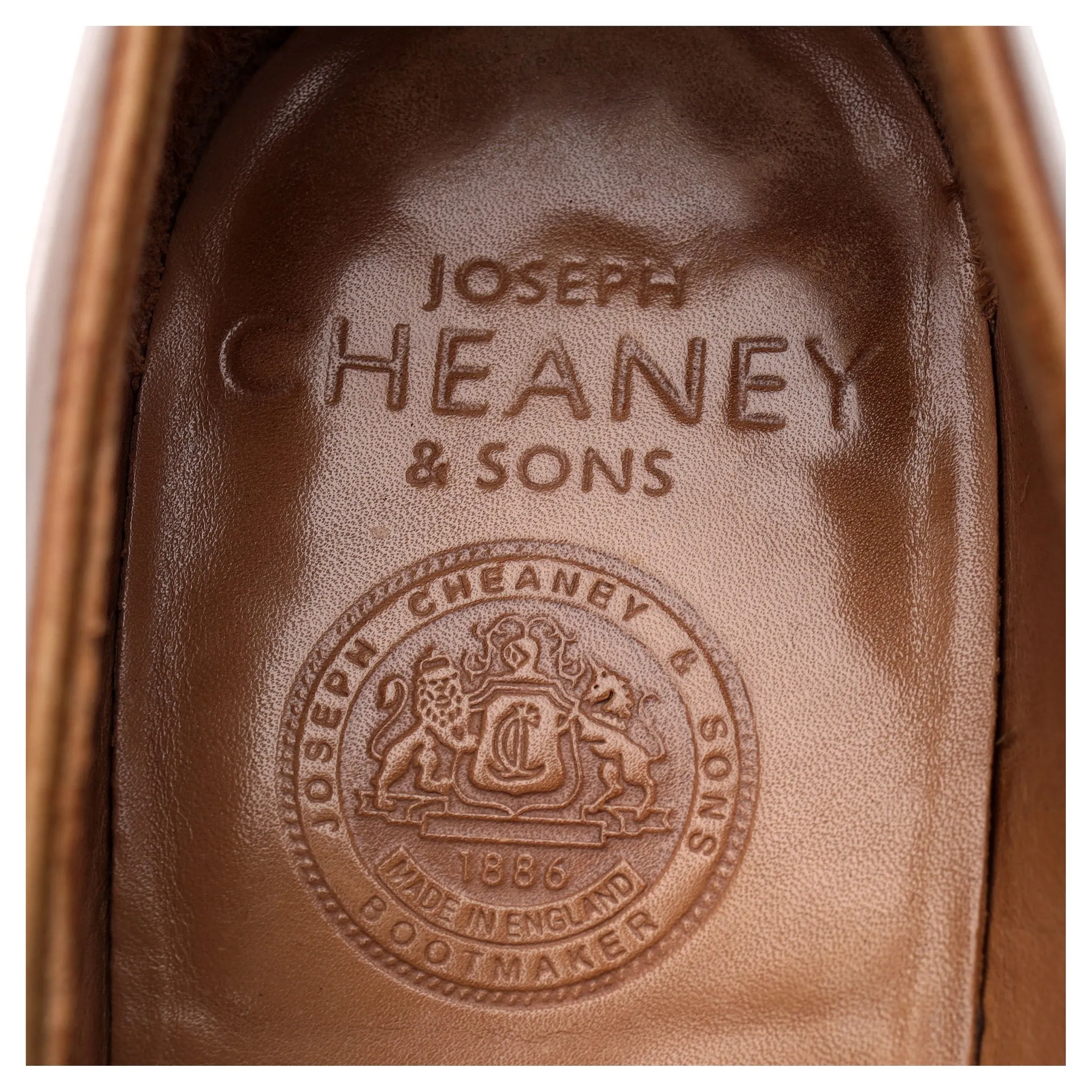 'Soho' Tan Brown Leather Split Toe Loafers UK 7 E