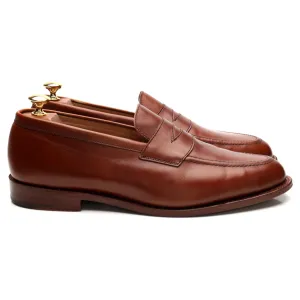Tan Brown Leather Penny Loafers UK 9.5
